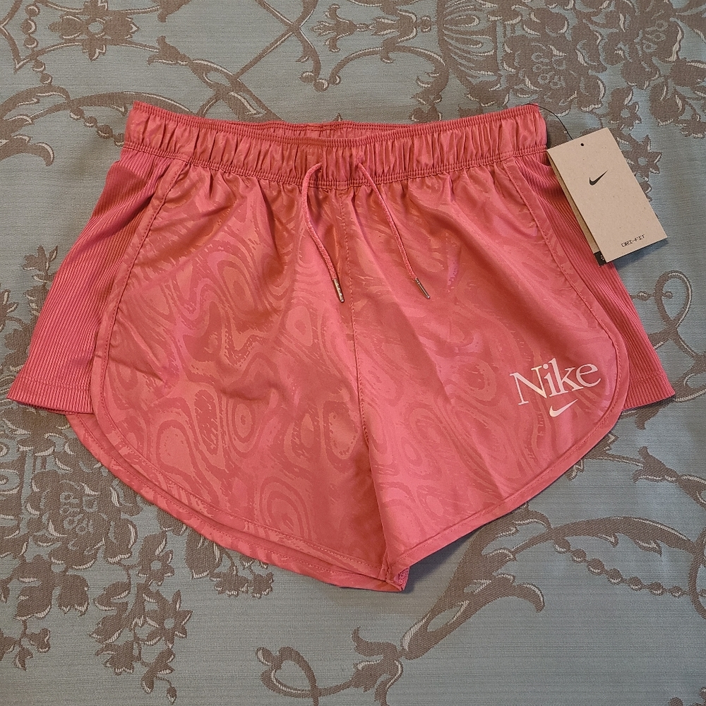 Nike Femme Tempo Athletic Shorts Coral Orange Women Size XS